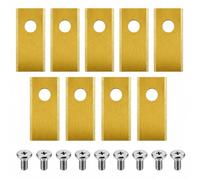 LeGeYo Lames pour Robot Tondeuse, Lot de 9 avec 9 Vis | Acier Inoxydable Revêtu de Titane, 36 x 15 mm, Compatible Parkside PMRA/PMRDA