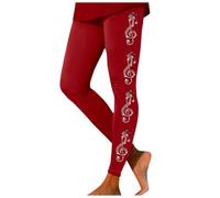 Legging de Noël pour Femmes - avec Motif de Noel Imprimé Contrôle du Ventre Pantalon de Noël Femmes Collants d'hiver avec Intérieur en Polaire Jogging Noel Rigolo Imprimé