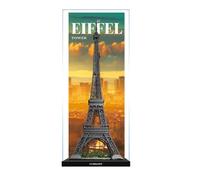 Lego 10307 Vitrine en acrylique pour Lego 10307 Motif Tour Eiffel Paris Boîte anti-poussière Compatible avec Lego 10307 (spray arrière A)