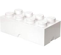 LEGO Brique de rangement 8 tenons – empilable – 12 L – Blanc