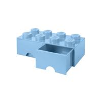 Boîte de rangement à 8 tiroirs - bleu clair