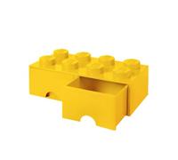 LEGO 40061732 Brique de Rangement Empilable 8 avec Tiroir Plastique Jaune 50 x 25 x 18 cm