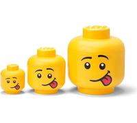 LEGO 43340801 Set de rangement LEGO STORAGE HEAD SILLY, 3 pièces