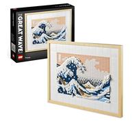 Lego Art Hokusai - La Grande Vague, Set de Décoration Murale Japonaise, Tableau Océan, Loisir Créatif pour Adultes, Intérieur DIY, Décor Bureau 31208