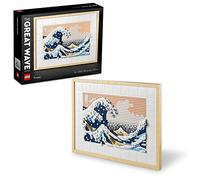 LEGO Art Hokusai - The Great Wave 31208, 3D Japanese Wall Art, Framed Ocean Canvas Picture for Home or Office Décor, Creative DIY Activity, Arts & Crafts Kit, Hobbies for Adults