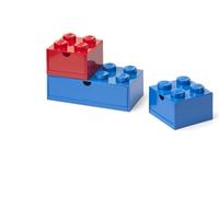 LEGO® Boîte de bureau avec tiroir Multi-Pack 3 pièces - rouge, bleu