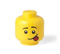 Room Copenhagen Boîte de rangement Tête LEGO Silly, Taille L, Jaune