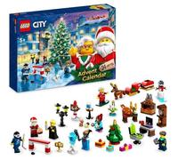 LEGO 60381 City Calendrier de l'Avent 2023, avec 24 Cadeaux Dont Figurines du Père Noël et du Renne, Tapis de Jeu du Pays des Merveilles, Cadeau de Noël pour Enfants, Garçons, Filles