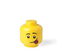 LEGO Iconic Head Small, Stackable Storage Box, 2,0 L, Yellow, Silly Petite tête pour Ranger la Langue, Polychlorure de Vinyle, Jaune, s