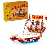 LEGO Calendrier des Fêtes 40678 – Jouet 2-en-1 Nouvel An lunaire avec bateau-dragon