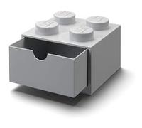 LEGO tiroir de bureau 4 montants 15,8 x 11,3 cm en polypropylène gris clair Gris G