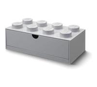 LEGO tiroir de bureau 8 tenons 15,8 x 31,6 cm polypropylène gris clair Gris G