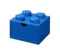 LEGO Tiroir de bureau à 4 boutons - Boîte de rangement empilable - 158 x 158 x 113 mm - Capacité de 2,9 L - Pour chambre d'enfant, bureau, accessoires LEGO, décoration d'intérieur