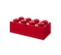 LEGO Tiroir de Bureau Rouge avec 8 Tenons - Organiseur Empilable pour Fournitures, Jouets et Décoration