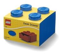 LEGO Brique de rangement 4 tenons avec tiroir empilable Bleu 16 cm