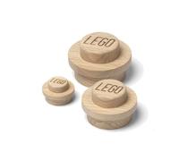 Lego Wooden Collection - Jeu de 3 crochets muraux en bois