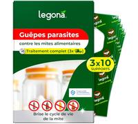 Legona Lot de 10 cartes contre les mites alimentaires - Lutte efficace contre les mites alimentaires - Protection alternative au piège à mites alimentaires - Spray anti-mites