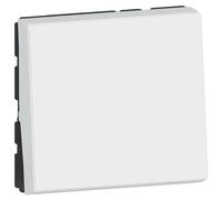 Legrand - Poussoir lumineux avec voyant Mosaic Easy-Led 6A 2 modules - blanc