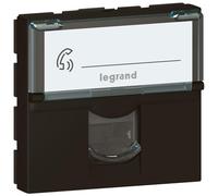 Legrand Prise RJ45 multimédia Mosaic Catégorie 6 F/UTP 2 modules Noir mat