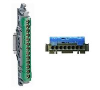 Legrand 004834 Bornier de Répartition Isolé IP2X Terre, 1 Connexion, 6mm² à 25mm², 113mm Longueur, Vert, Paquet de 3
