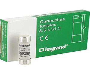 Legrand 012302 Type G Cartouche Industrielle Cylindrique sans Voyant, 8mmx32mm, 2A