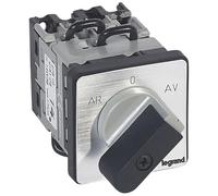 Legrand 027510 PR12 Commutateur à Cames Moteur Triphasé Inverseur 1 Sens de Marche 1 Vitesse avec Fixation par Vis sur Porte, 5 Contacts
