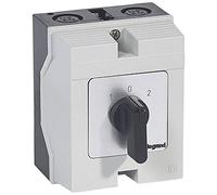 Legrand 027741 PR26 Commutateur à Cames Inverseur avec Position Arrêt 45° - 2P - 4 Contacts - Boîtier 96x120mm
