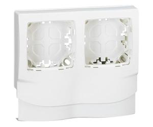 Legrand 031414 DLPlus Cadre Appareillage Saillie, 2 Postes Pose le Long des Moulures Épaisseur, 12.5mm, Blanc