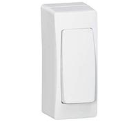 Legrand 031459 DLPlus Cadre Appareillage Saillie, 1 Postes Étroit Pose sur Moulures, 32mmx12.5mm ou 40mmx12.5mm, Blanc