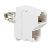 Legrand 032748 Doubleur Saillie pour Informatique, 2 Sorties Réseau