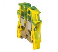 Legrand 037175 - Bloc de jonction Viking 3 à vis - 1 jonc - 1entrée/1 sortie - vert/jaune - pas 15