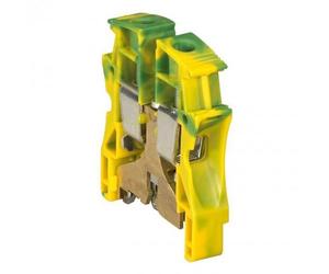 Legrand 037175 - Bloc de jonction Viking 3 à vis - 1 jonc - 1entrée/1 sortie - vert/jaune - pas 15