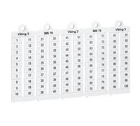 Legrand 039522 Plaque Repères à Lecture Horizontale pour Bloc de Jonction Viking3, Pas 6mm, avec Chiffres 201 à 300