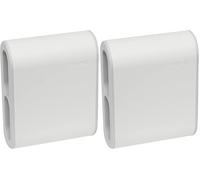 Legrand 049400 - Fiche Multiprise avec 4 Prises Latérales sans Terre - Blanc et Gris clair, Incolore, Taille unique (Lot de 2)