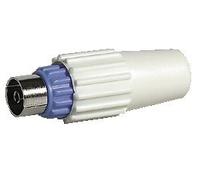 Prise femelle TV coaxiale diam 9,52 mm: 50010 LEGRAND embout bleu
