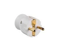 legrand 050187 Prise avec tête mobile orientable, 3680 W, 230 V, blanc | Fiche fiche 2P+T 16 A, tête mobile, sortie de câble droite, blanc 050187