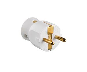 legrand 050188 Prise avec tête mobile orientable, 3680 W, 230 V, blanc | Prise jack 2P+T standard allemande 16 A, tête mobile, sortie de câble latéral, blanc 050188