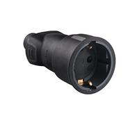 legrand 050197 Base de prise professionnelle, 3680 W, 230 V, noir | Base prise 2P+T 16A IP44 matériau caoutchouc haute résistance, Schuko, idéal pour un usage professionnel, noir 050197