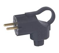 Legrand 050252 Fiche Borne à Vis à Sortie Latérale à Anneau, 2P+T, 16A, Noir