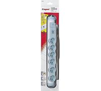 Legrand 050392 Rallonge MultiPrise 6 Prises, 2 Modules de Charge USB 2.4A, Courant 2P+T, 16A, 230V, Blanc et Gris