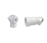 Legrand 050409 Fiche Double Fonction avec Interrupteur, 2P+T, 16A, 250V, Blanc & 050104 Prolongateur Plastique, Anneau, Etiquette, Gencod, 2P+T, 16A, Blanc