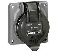 Legrand Prise murale Hypra 053903 - 2P+T 16A 250V IP44 Métal encastré