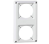 Legrand 057713 Plastron Recevant 2 Prises pour Composer un Coffret, 16A, 220mm x 125mm