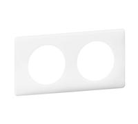 Legrand 066632 Plaque Céliane Laqué, 2 Postes, Finition Blanc