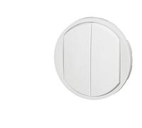 Legrand 068002 Enjoliveur Large Céliane pour Double Interrupteur, Va-et-vient ou Poussoir, Blanc