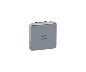 Legrand 069531 Interrupteur Bipolaire Lumineux Étanche Plexo Composable IP55, 10AX, 250V, Gris