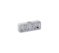 Boitier Plexo composable-Legrand-Gris-2 postes vertical Gris G