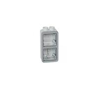 Legrand 069668 Boîtier Étanche à Presse Étoupe 2 Postes Verticaux ISO20 Plexo Composable IP55, Gris