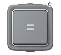 Legrand Interrupteur va-et-vient témoin Plexo étanche 10 A 250 V IP55 IK08 Gris complet saillie