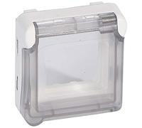 Legrand 070725 Adaptateur Étanche Opaque Plexo Composable pour Fonction Mosaic, 2 Modules, Blanc Artic Antimicrobien